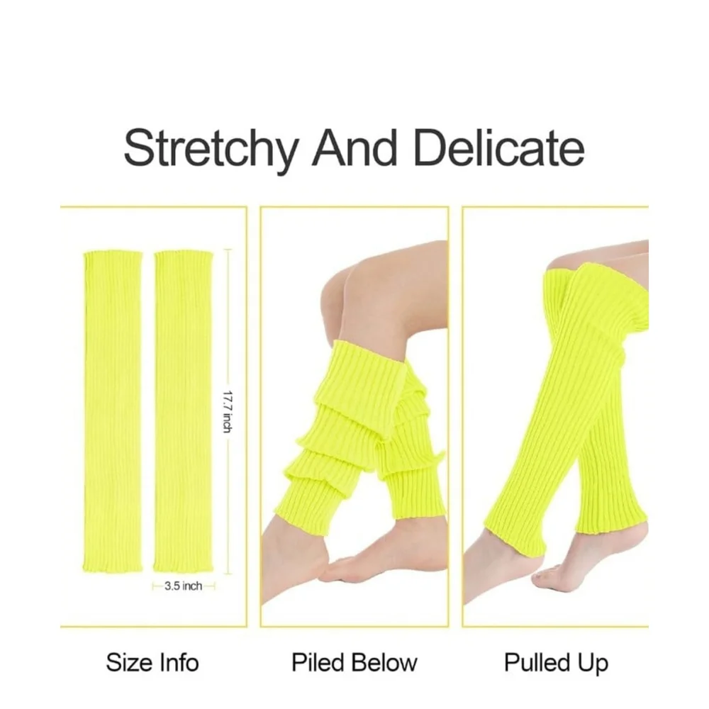 Leg Warmers In Neon Yellow